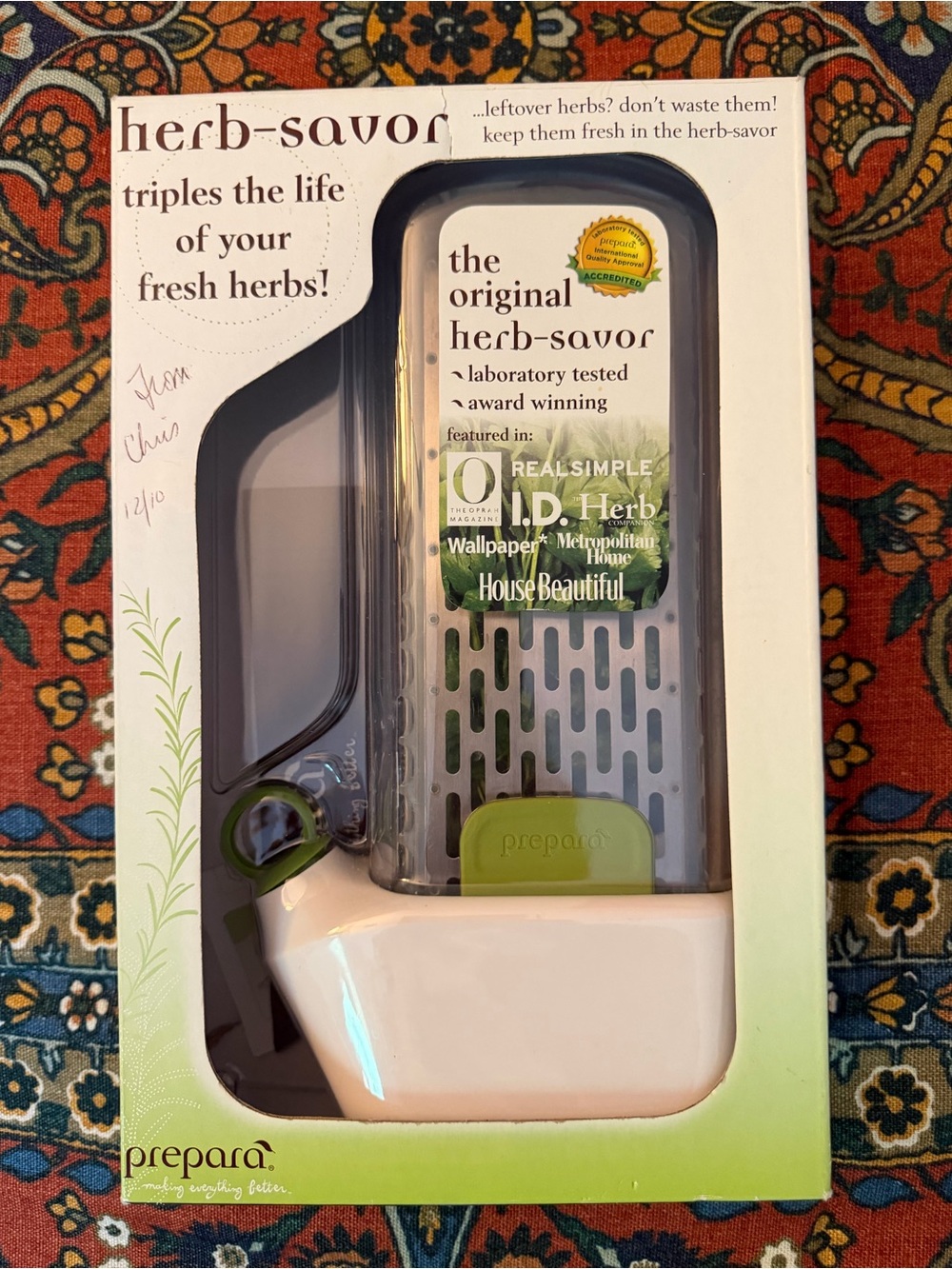 Prepara Herb-Savor Green Herb Keeper Garden Healthy